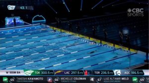 ISL 2020. Кайли Масс наконец-таки приплывает к индивидуальной победе на 100 м На спине с джекпотом