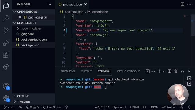 DevTips Daily: Create a new branch in Git (rename master to main)