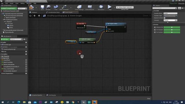 UE4 Поднятие притягивание физических предметов / физическая рука создание гравипушки Unreal engine смотреть онлайн