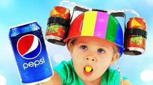 Funny Baby Diana learn colors with Finger family song nursery rhymes for children & Сolored Soda