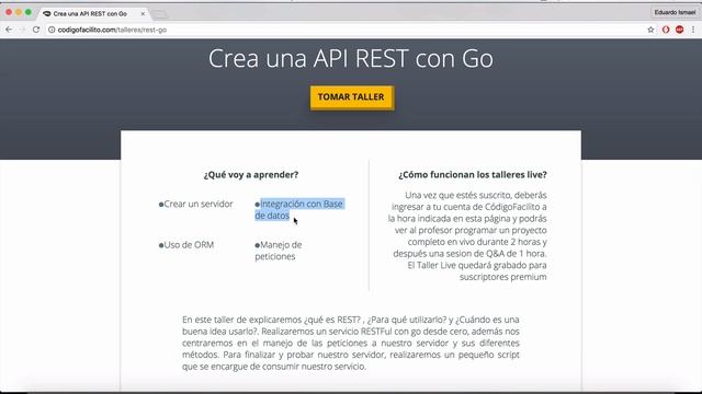 1-. Crea una API REST con Go - Taller gratuito смотреть онлайн