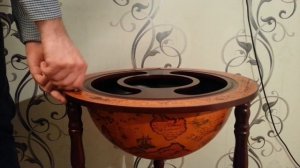 Напольный глобус-бар (процесс сборки)