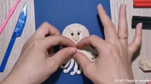 Дед Мороз из пластилина. Поделки для детей. Творчество. Santa Claus. Plasticine. How to make. DIY