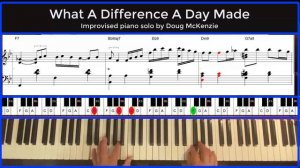 What A Difference A Day Made - jazz piano tutorial