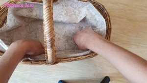 Шью овальный чехол на корзину, креплю крышки!