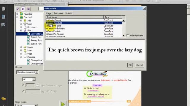 Fonts Curve in PDF file by Enfocus Pitstop смотреть онлайн