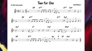 Two For One (Lloyd Mayers) Backing track + score for Eb alto instruments