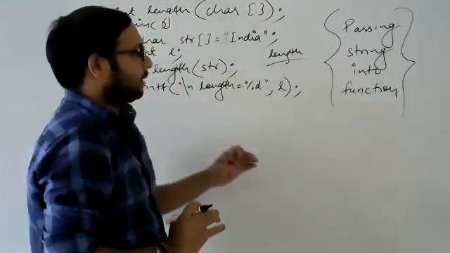 Passing String into function in C language | C programming video tutorials | Sanjay Gupta