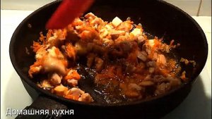 Вкусный гарнир из фасоли и мяса