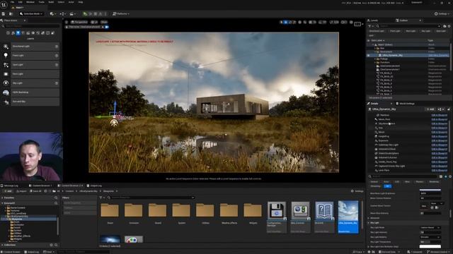 Создаём атмосферное окружение экстерьера в Unreal Engine 5 легко | Экстерьер в Unreal Engine