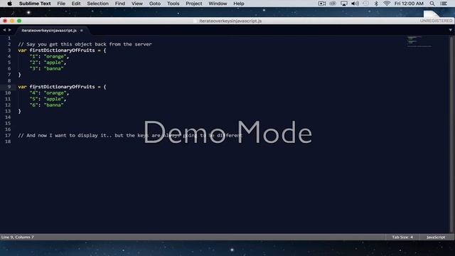 Iterating over object keys part1