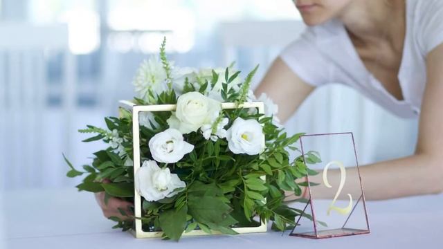 Оформление свадьбы в бело зелёных тонах смотреть онлайн