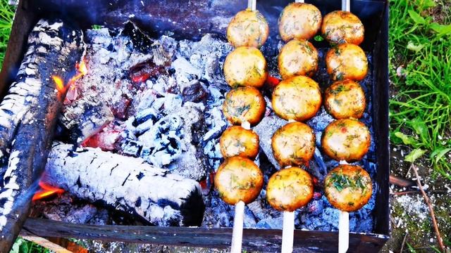 ГРИБЫ НА МАНГАЛЕ. ШАШЛЫК ИЗ ГРИБОВ. Невероятно вкусный и быстрый рецепт!