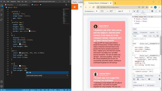 HTML & CSS (Grid) | testimonials grid section смотреть онлайн