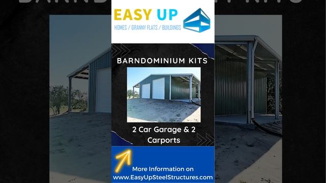 New Design for - 2 Car Garage With 2 Carports Made from Eco-Friendly Fire Resistant Galvanized Stee