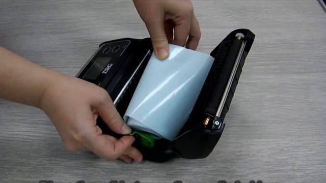 TSC Alpha-4L: Loading media in peel-off mode