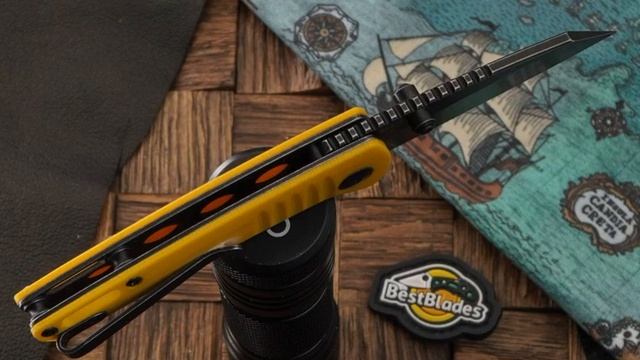 Складной нож Kizer Knives Shard сталь N690, желтая G-10 смотреть онлайн