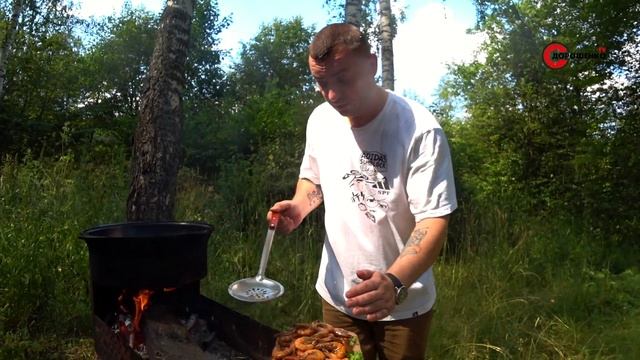 Креветки в казане. Гейша
