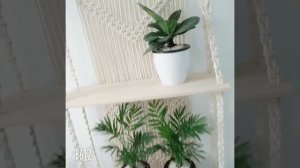 Этажерка для цветов, декоративная полка макраме (2 яруса)