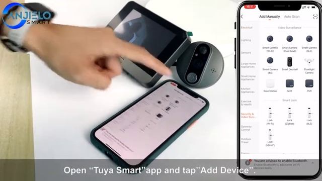 ANJIELO SMART 1080P Peephole Camera, WiFi Video Doorbell Camera with Chime смотреть онлайн