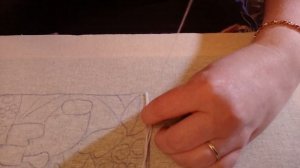 Техника вышивки сажение по бели. Пришивание бели.