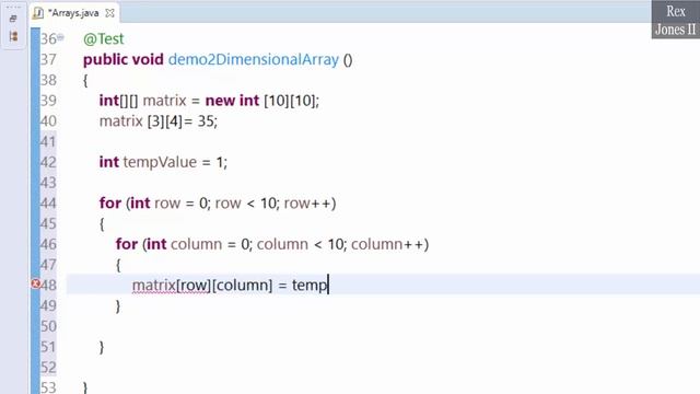 ✔ Java 2-Dimensional Array | (Video 98)