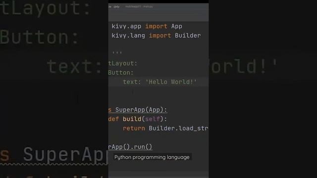 Mobile App in Python in 60 seconds