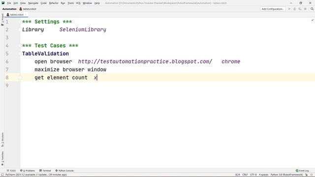 Handling Web/HTML Tables using Robot Framework || Selenium Library смотреть онлайн