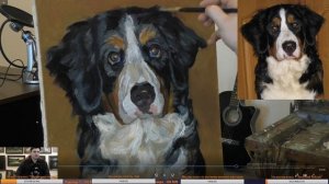 Как нарисовать собаку, щенка. Живопись маслом.