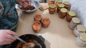 Автоклав. Кальмары и фасоль!