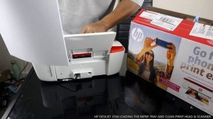 HP DESKJET 3764 LOADING THE PAPER TRAY AND CLEAN PRINT HEAD & SCANNER