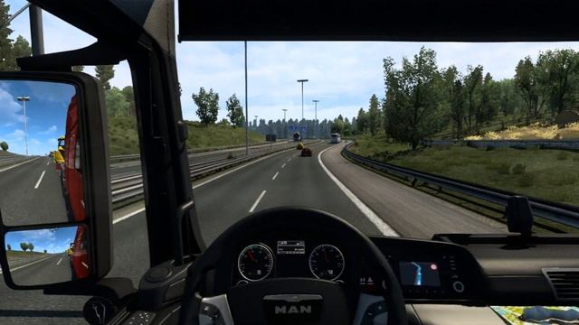 ETS 2 MOD (1.44) MAN TGX 33.460 6x4 Bowman BF600C2 Delivery From Rotterdam to Brussels смотреть онлайн