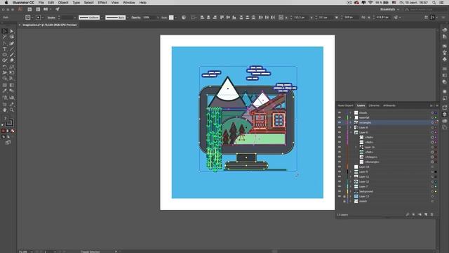 Работа с фигурами и текстом. Трансформирование. Урок 6. Мини курс «Adobe Illustrator для новичков» смотреть онлайн