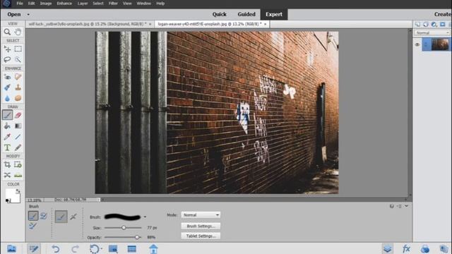 Adobe Photoshop Elements 2020 Drawing Fake Graffiti on Photos смотреть онлайн