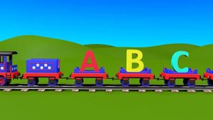 ABC song for baby kindergarten children. Learn alphabet with Choo-Choo the Train
