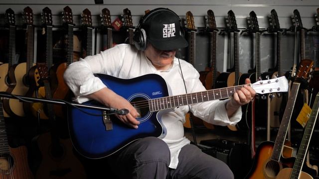 Обзор акустической гитары Elitaro E4110C BLS смотреть онлайн