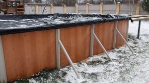 Зимняя консервация Бассейна Каркасного Морозоустойчивого. Накрыть Бассейн - тент, покрывало зимнее!