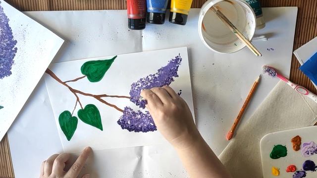 Ветка сирени. Рисуем с детьми. Рисовать может каждый смотреть онлайн