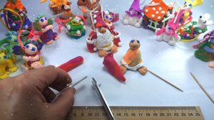 Christmas Gnome from light plasticine.