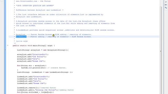Difference Between ArrayList And LinkedList Java смотреть онлайн