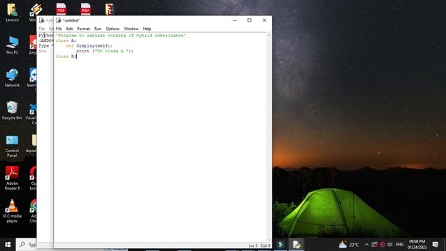 Hybrid Inheritance in Python