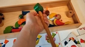 Развивающая игра деревянная с магнитами "Птички"