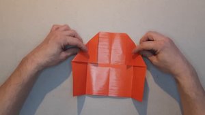 Прямоугольный конверт из цветной бумаги. Без клея и ножниц