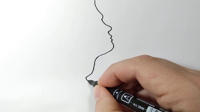 Рисунок одной линией, Рисуем лица людей !