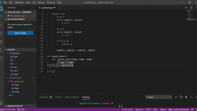 Quick Sort Using Python