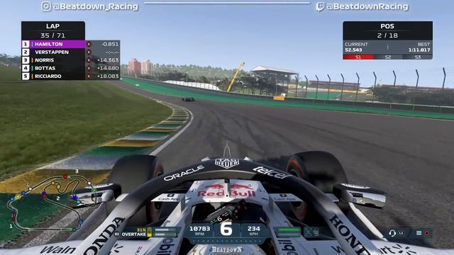 F1 2021 - 100% Race Brazil in Verstappen's Red Bull | PS5