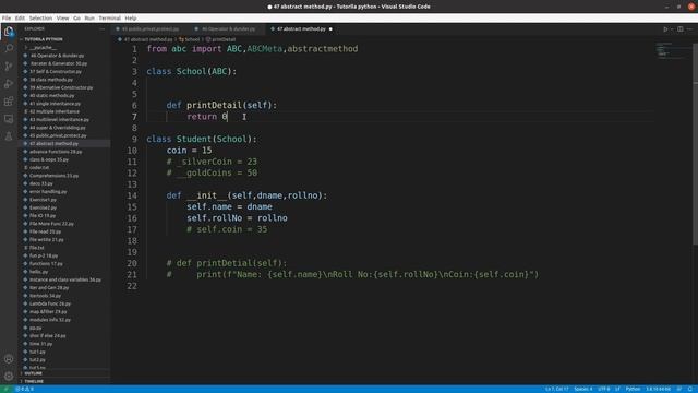 Abstract Method ( @abstractmethod ) in Python || Python Free tutorial #47 || Death Code