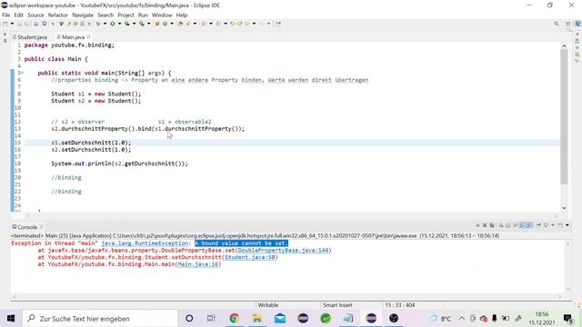 JavaFX Properties & Binding | Javafx Tutorial Deutsch