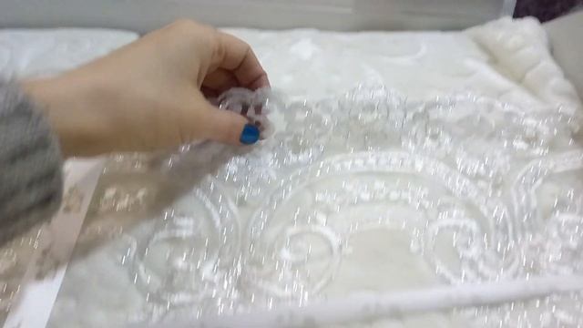 Шикарное покрывало с французским кружевом и комплектом постельного белья. Турция Estima смотреть онлайн