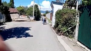 Сухум. Пляж в районе Маяка. Дорога с моря домой